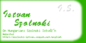 istvan szolnoki business card